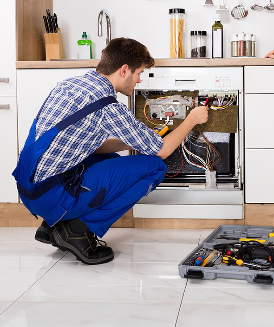 Technician Checking Dishwasher