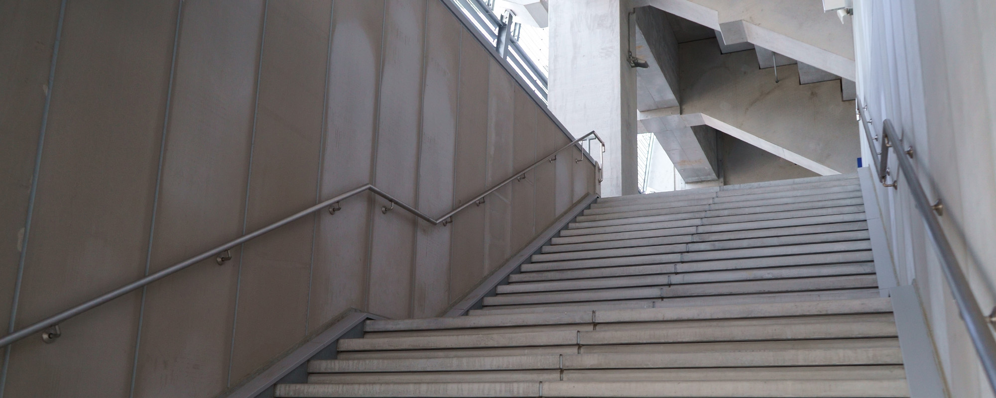 corridor of sports stadium made of concrete