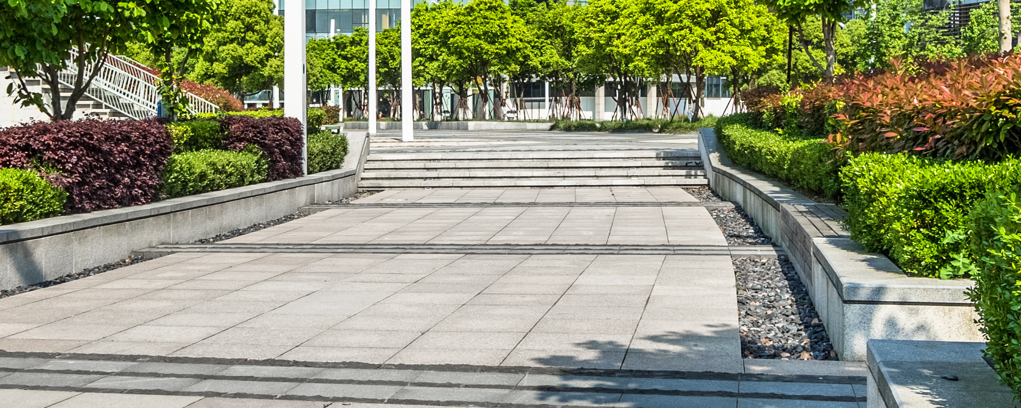 empty and modern square in modern city