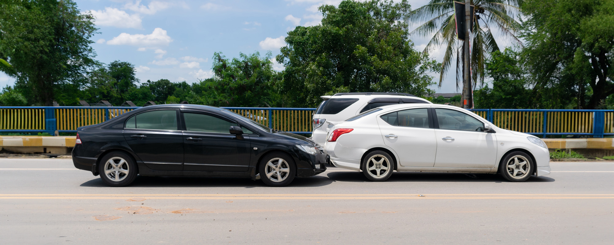 two cars involved in accident