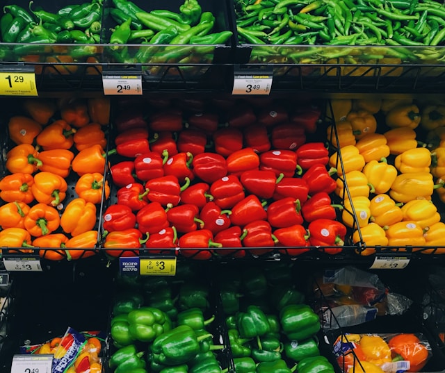 vegetables in a supermarket